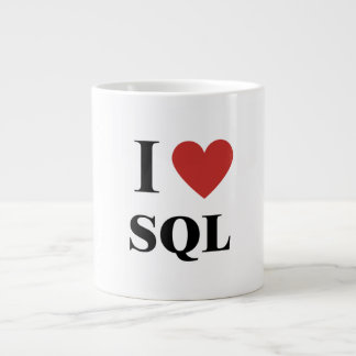 Caneca De Café Grande I Heart SQL