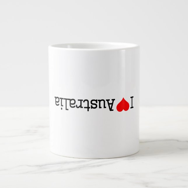 Caneca De Café Grande I Love Australia (Frente)