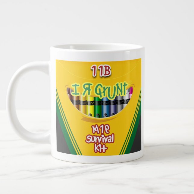 Caneca De Café Grande "I R GRUNT" Personalizável 20oz (Esquerda)