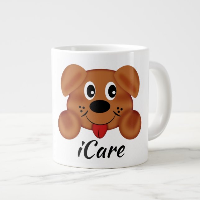Caneca De Café Grande iCare - Jumbo Mug (Frente Esquerda)