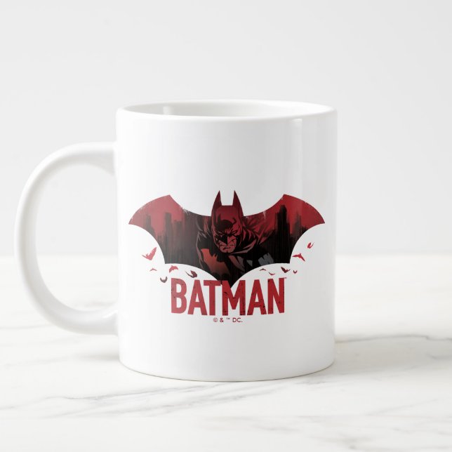 Caneca De Café Grande Ícone Batman Crimson Gotham (Esquerda)