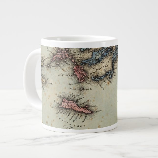 Caneca De Café Grande Ilhas Virgens (Frente Esquerda)