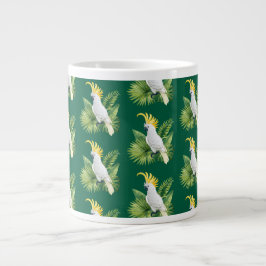 Caneca De Café Grande Illustration of parrot cockatoo