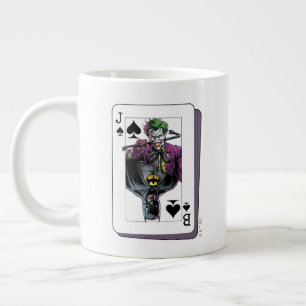 Caneca De Café Grande Ilustração da Carta de Baralho Joker e Batman Espa