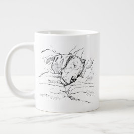 Caneca De Café Grande Ilustração de Amante de Cachorro Beagle