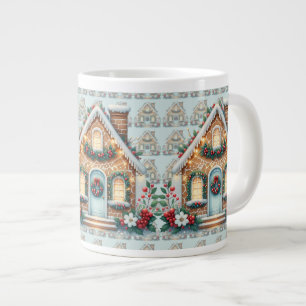 Caneca De Café Grande Ilustração de Casa de Pão de Mel Aconchegante para