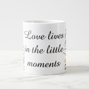 Caneca De Café Grande Ilustração de Doodle de Amor Divertido