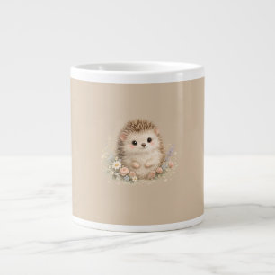 Caneca De Café Grande Ilustração de Jardim de Ourigo em Aquarela