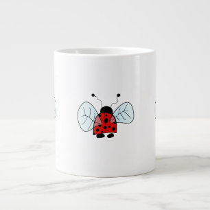 Caneca De Café Grande Ilustração de Joaninha Fofa