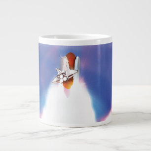 Caneca De Café Grande Ilustração de Lançamento de Shuttle de Espaço