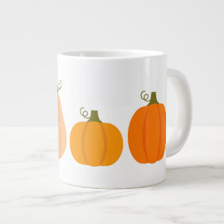 Caneca De Café Grande Ilustração de outono de Pumpkins