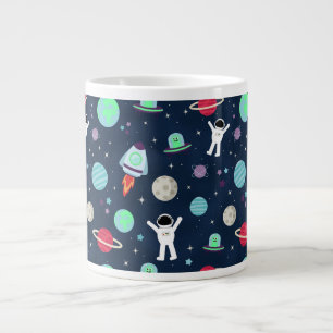 Caneca De Café Grande ilustração de padrão espacial