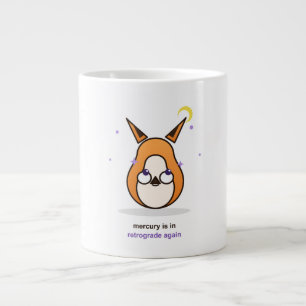 Caneca De Café Grande Ilustração de Raposa Caprichosa