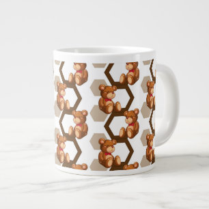 Caneca De Café Grande ilustração de uma série de ursinhos de pelúcia