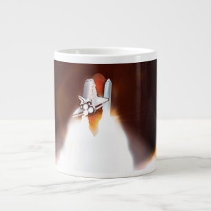 Caneca De Café Grande Ilustração do Lançamento do Ônibus Espacial