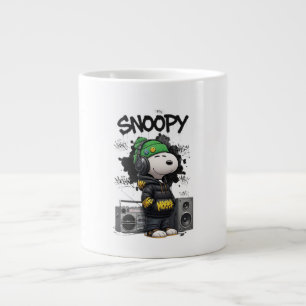 Caneca De Café Grande Ilustração Urbana de Arte de Rua Hip-Hop do Snoopy
