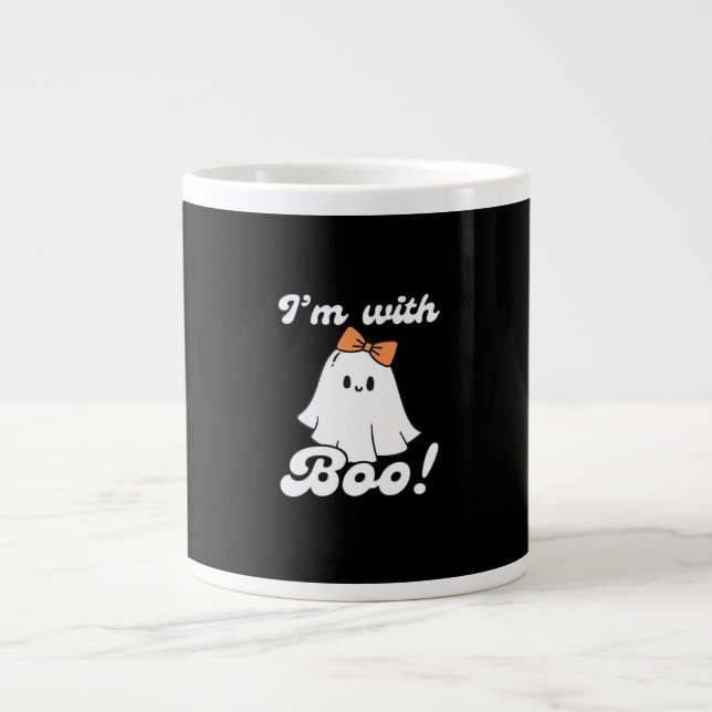 Caneca De Café Grande Im With Boo Funny Retro Style (Frente)