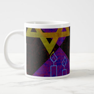 Caneca De Café Grande Imagem temática de Hanukkah da SlipperyJoe's amare