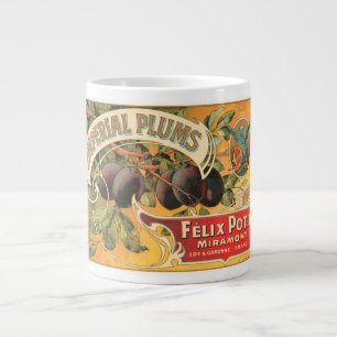 Caneca De Café Grande Imperial Plums Felix Potin Miramont