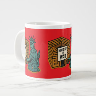 Caneca De Café Grande Implorar pela Paz: Liberdade na Frente do Ministér