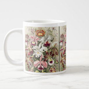 Caneca De Café Grande Impressão Botânica Vintage de Orquídea de Ernst Ha