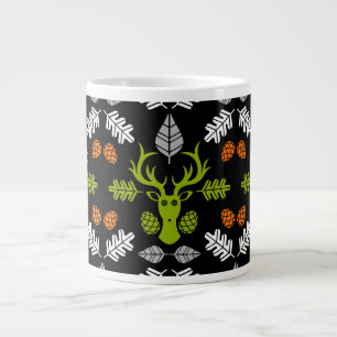 Caneca De Café Grande Impressão da Natureza do Veado da Floresta