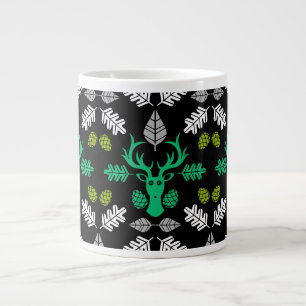 Caneca De Café Grande Impressão da Natureza do Veado da Floresta
