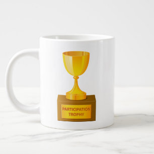Caneca De Café Grande impressão de Troféu de Participação no Jumbo M