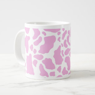 Caneca De Café Grande Impressão de Vaca Rosa