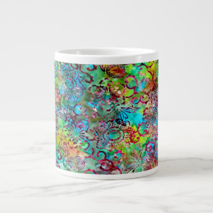 Caneca De Café Grande Impressão Especialista em Turquesa Verde Bali Bat