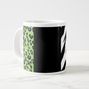 Caneca De Café Grande Impressão Leopardo, Impressão Zebra, Impressão Ani