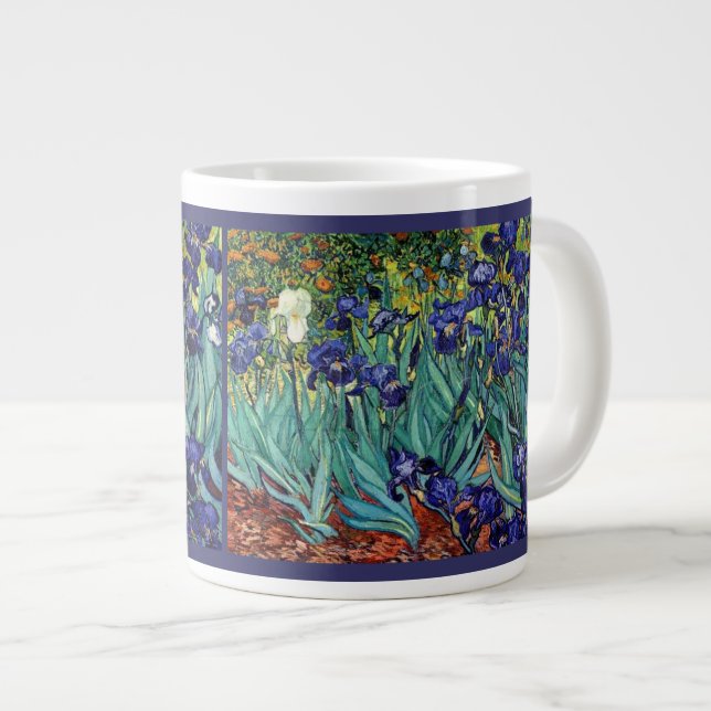 Caneca De Café Grande Impressionismo Van Goghs Levanta Grande Jumbo Mug (Frente Esquerda)