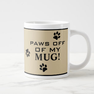 Caneca De Café Grande Impressões de Pata de Cachorro Fofo Tipografia Div