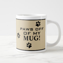 Caneca De Café Grande Impressões de patas de cachorro fofo Tipografia en