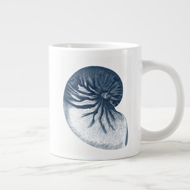 Caneca De Café Grande Indigo Shark Eye Seashell (Direita)