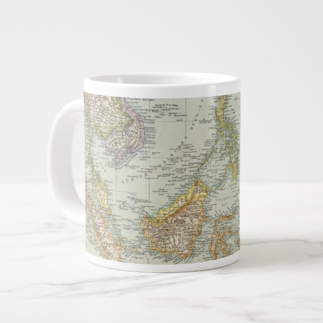 Caneca De Café Grande Indo china e Arquipélago da Malásia (Frente Esquerda)