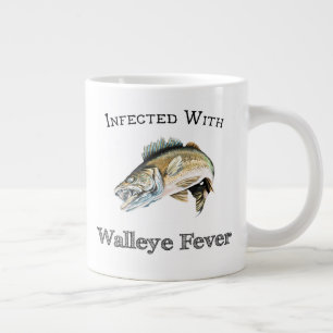 Caneca De Café Grande Infectado Com Febre Walleye