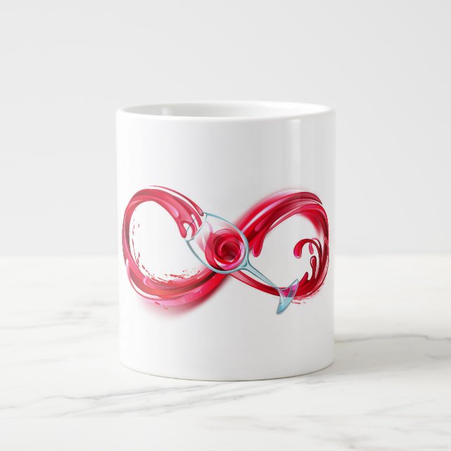 Caneca De Café Grande Infinity with Red Wine (Frente)