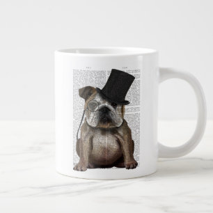 Caneca De Café Grande Inglês Bulldog, Formal Hound e Hat