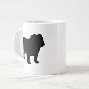 Caneca De Café Grande Inglês Bulldog Silhouettes Pão-Cão