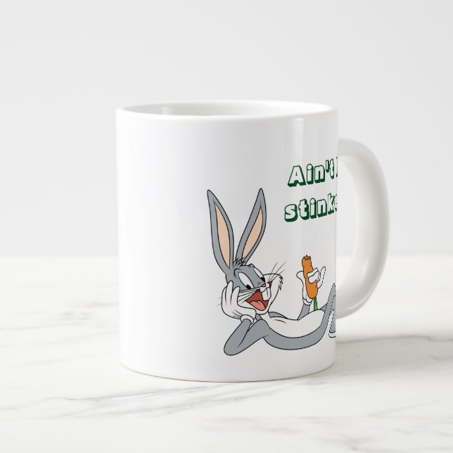 Caneca De Café Grande INSETOS BUNNY™ Deitados Comendo Cenoura (Frente Esquerda)