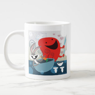 Caneca De Café Grande INSETOS BUNNY™ & Gossamer Whimsical Medium Prep