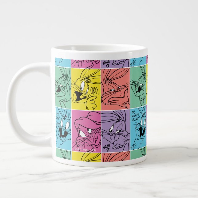 Caneca De Café Grande INSETOS - Expressões BUNNY™ Color Block (Esquerda)