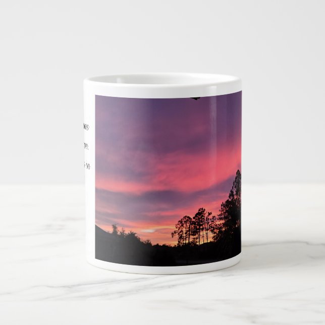 Caneca De Café Grande Inspiração Sunset (Frente)
