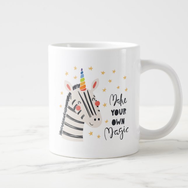 Caneca De Café Grande Inspiração Zebri-milho (Direita)
