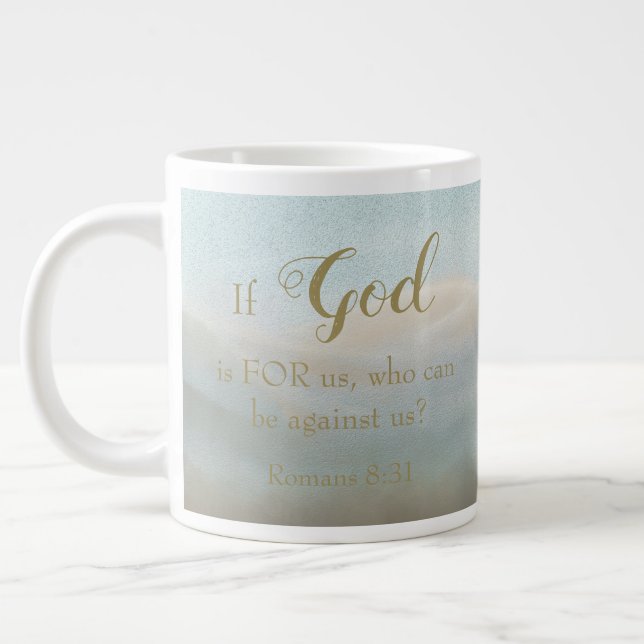 Caneca De Café Grande Inspirational Encouraging Christian Faith Quote (Esquerda)