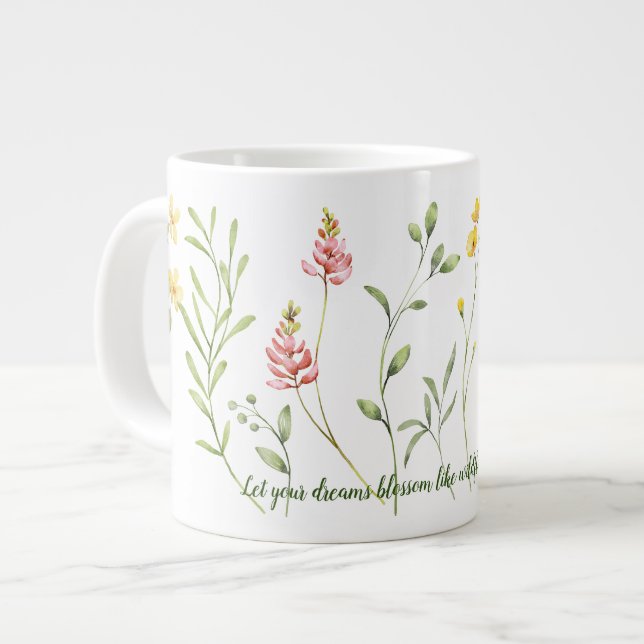 Caneca De Café Grande Inspitação sangrenta (Frente Esquerda)