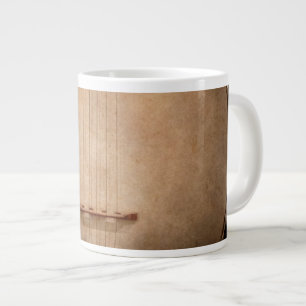 Caneca De Café Grande Instrumento - Corda - Eu amo banjo