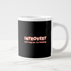 Caneca De Café Grande Introvert - Não me Inseto Estou pensando