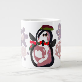 Caneca De Café Grande Inverno do Pinguim